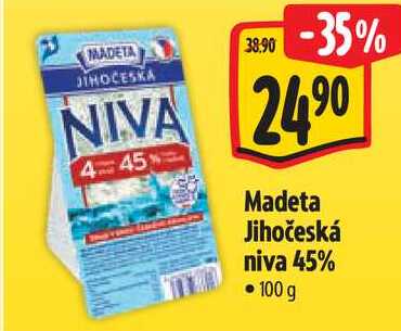 Madeta Jihočeská niva 45%, 100 g