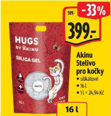 Akinu Stelivo pro kočky, 16 l