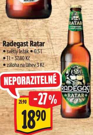 Radegast Ratar, 0,5 l