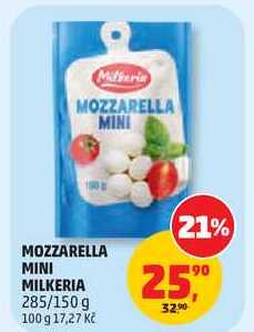 MOZZARELLA MINI MILKERIA, 285/150 g