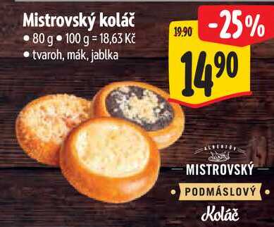 Mistrovský koláč, 80 g