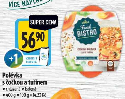 Polévka s čočkou a tuřínem, 400 g