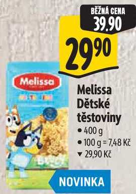 Melissa Dětské těstoviny, 400 g
