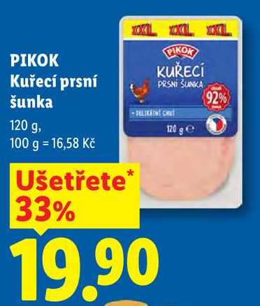 PIKOK Kuřecí prsní šunka 120 g