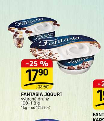 FANTASIA JOGURT vybrané druhy 100-118 g