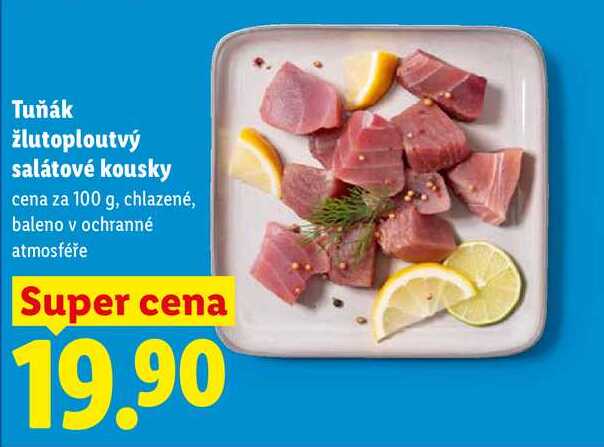 Tuňák žlutoploutvý salátové kousky, cena za 100 g