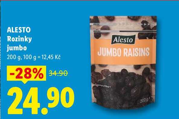 ALESTO Rozinky jumbo, 200 g