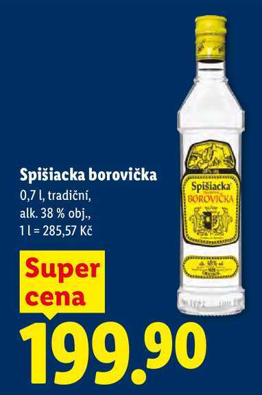 Spišiacka borovička, 0,7 l