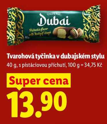 Tvarohová tyčinka v dubajském stylu, 40 g  v akci