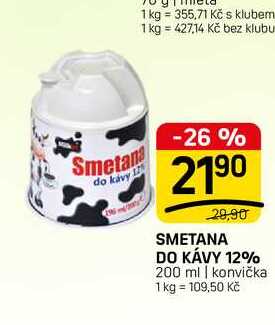 SMETANA DO KÁVY 12% 200 ml | konvička