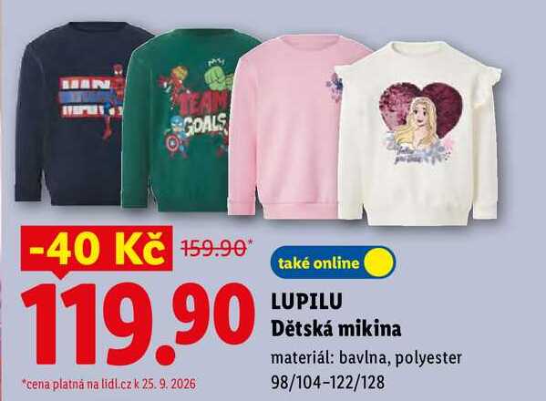 LUPILU Dětská mikina
