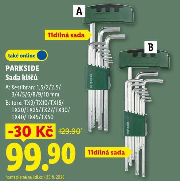 PARKSIDE Sada klíčů