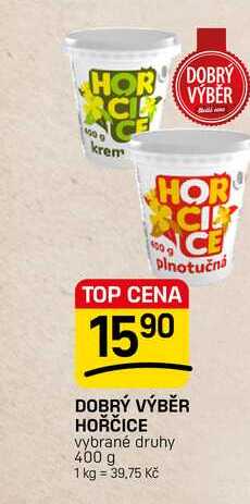 DOBRÝ VÝBĚR HOŘČICE vybrané druhy 400 g 