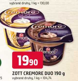 ZOTT CREMORE DUO 190 g