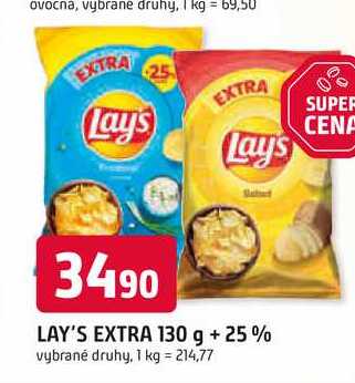 LAY'S EXTRA 130 g +25%