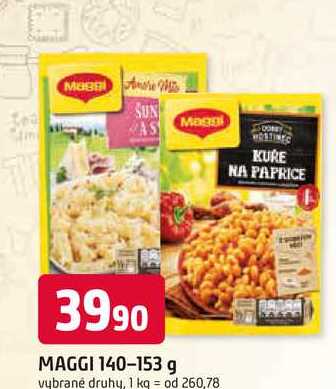 MAGGI 140-153 g vybrané druhy