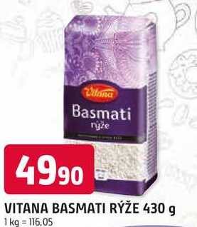 VITANA BASMATI RÝŽE 430 g