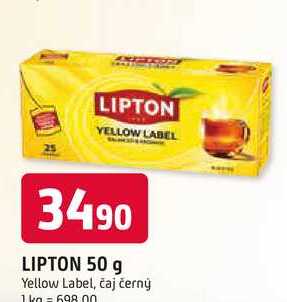 Lipton Yellow Label Tea 25 sáčků 50g