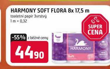 HARMONY SOFT FLORA 8x 17,5 m toaletní papír 3vrstvý