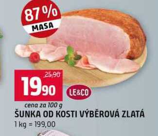 ŠUNKA OD KOSTI VÝBĚROVÁ ZLATÁ 100g
