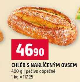 CHLÉB S NAKLÍČENÝM OVSEM 400 g pečivo dopečné