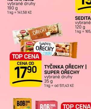 TYČINKA OŘECHY | SUPER OŘECHY vybrané druhy 35 g