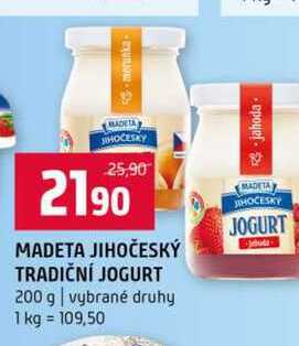 MADETA JIHOČESKÝ TRADIČNÍ JOGURT 200 g vybrané druhy