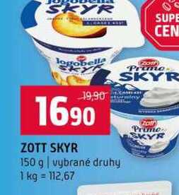 ZOTT SKYR 150 g vybrané druhy