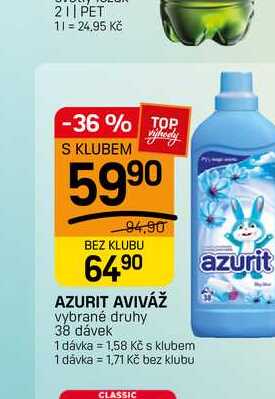 AZURIT AVIVÁŽ vybrané druhy 38 dávek