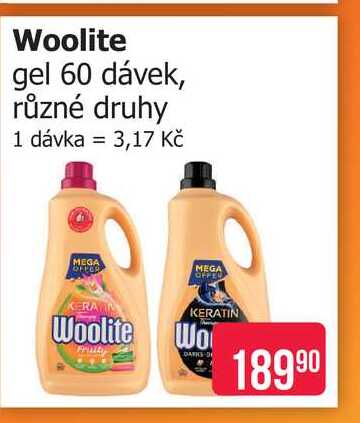 Woolite gel 60 dávek, různé druhy