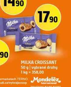 MILKA CROISSANT 50 g vybrane druhy