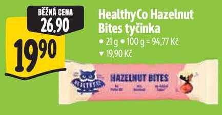 Healthy Co Hazelnut Bites tyčinka, 21 g