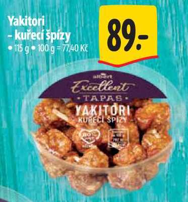 Yakitori kuřecí špízy, 115 g