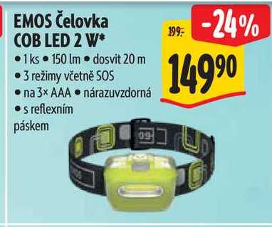 EMOS Čelovka COB LED 2 W*