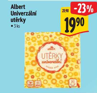 Albert Univerzální utěrky, 3 ks 