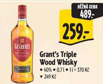 Grant's Triple Wood Whisky, 0,7 l
