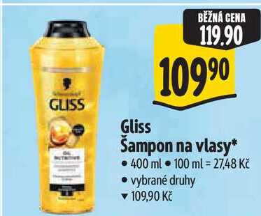 Gliss Šampon na vlasy, 400 ml