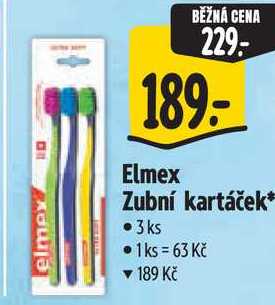 Elmex Zubní kartáček, 3 ks