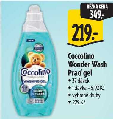 Coccolino Wonder Wash Prací gel, 37 dávek
