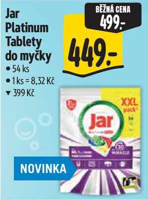 Jar Platinum Tablety do myčky, 54 ks  