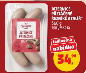 JATERNICE PŘETÁČENÉ ŘEZNÍKŮV TALÍŘ, 360 g