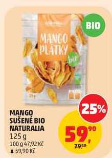 MANGO SUŠENÉ BIO NATURALIA, 125 g