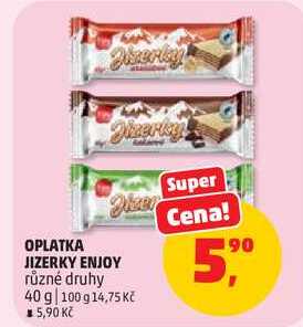 OPLATKA JIZERKY ENJOY různé druhy, 40 g