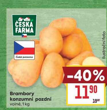 Brambory konzumní pozdní volné, 1 kg