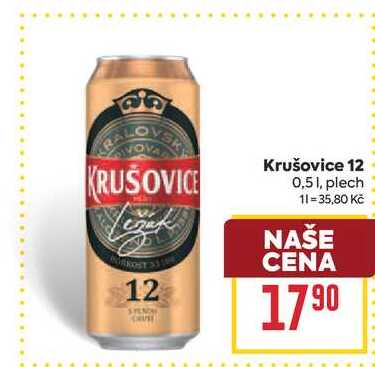 Krušovice 12 0,51, plech
