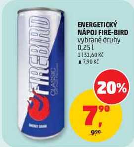 ENERGETICKÝ NÁPOJ FIRE-BIRD vybrané druhy, 0,25 l