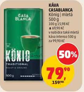 KÁVA CASABLANCA König mletá, 500 g 