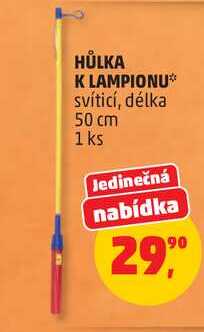HŮLKA K LAMPIONU svítící, délka 50 cm, 1 ks