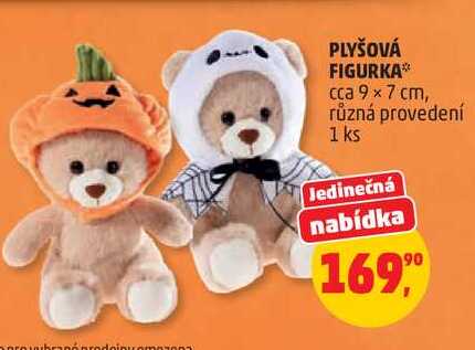 PLYŠOVÁ FIGURKA cca 9 x 7 cm, různá provedení, 1 ks
