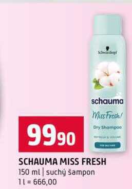 SCHAUMA MISS FRESH 150 ml suchý šampon